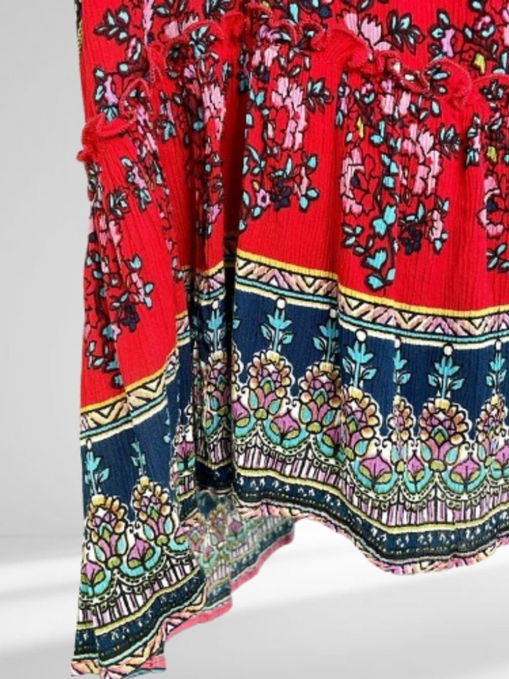 Patrons of Peace Red Señorita Shoulder Dress Small - Picture 6 of 6